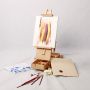 hot selling art supply wood french small easel box for painting and storing