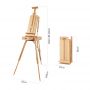 hot selling art supply wood french small easel box for painting and storing