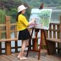 french rear-support easel prefessional folding wooden easel