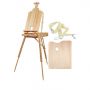 High Quality Portable Folding Beech Wooden Sketching Tool Tripod French Easel Drawing Box