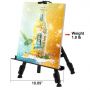 Extra Thick Iron Metal Tripod Adjustable Height Easel Stands with Portable Bag Floor/Table-Top Painting and Displaying