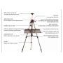 Folding detachable portable outdoor aluminum metal easel with free metal tray