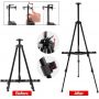 Iron 52-153cm folding metal black tripod easel Artist Painting and Sketch Easel Display Stand