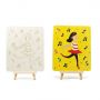 Colored Wood Painting With Easel Kids DIY Painting Creative Art Graffiti Wood Drawing Board