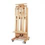Hot Sale Flat Vertical Dual Purpose Thickened Rubber Wheels Big Double Rocker Beech Wood Easel