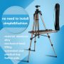 Folding detachable portable outdoor aluminum metal easel with free metal tray