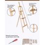 Hot Sale 145CM Pine Easel,New Zealand Pine Sketch Art Easel,Advertising and Poster Display Stand
