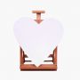 wholesale fine plain art painting 280g heart shaped stretched blank MDF wood cotton canvas boards panel for acrylic oil paint