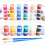 Non-toxic 5ml Acrylic Paint Pots 12 Colors Acrylic Paint Cup Strips Set With Brush Perfect For Kids DIY Graffiti