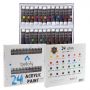 Gold art supplier 24 pieces/paper box color tube art acrylic paint for painting