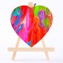 wholesale fine plain art painting 280g heart shaped stretched blank MDF wood cotton canvas boards panel for acrylic oil paint