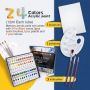 Amazon 24 Colors Acrylic Paint Set With Brushes,Palette,Canvas For Beginners, Students and Professionals DIY Painting