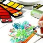 New Arrive 42 Colors Travel Artist Foldable Solid Watercolor Paint Set For Artist Painting