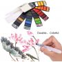 33 Colors Watercolour Paint Sets With Solid Watercolor Pigment Sponge Water brush pen