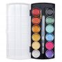 12 Metallic Colors artist solid watercolor paint 1 set with water brush pen