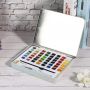 48 Colors Watercolor Paint Artist Watercolor Pan Set Grade Solid Cakes Travel Pocket Watercolor Set
