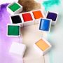 Superior 24 colors Square Solid Watercolor Painting Set With Water Supply Brush Sponge For Drawing Kids Painting