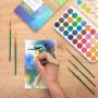 High Quality 36 Colors Premium Watercolor Paint Set With 12 Sheets Pad 6 Brush