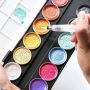 Premium 12Colors Artist Metallic Paint Solid Watercolor Paints Set for Watercolor Painting