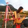 Artist Supply Pink Hand-operated Adjustable Aluminum Metal Easel for Drawing with Plate