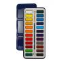 Artist Portable Travel 24 Colors Solid Watercolor Paint Set with Water Brush