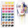 Professional Safe Odourless 12/28/36 Rich Colors Solid Watercolor Paint Set Dry Quickly With Plastic Palette