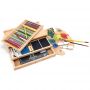 Art Supplier Three Layers Wooden Box Storage Drawing Box Easel For Artist