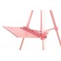 Artist Supply Pink Hand-operated Adjustable Aluminum Metal Easel for Drawing with Plate