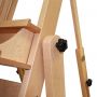 Height Adjustable H-Frame Wooden Easel Featuring a Large Tilt Range with Castor Wheels