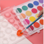 Vibrant 36 Colors Non-toxic Portable Watercolor Paint Set With Water Brush Pen For Kids Adults Travel