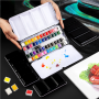  Professional 36 Vibrant Colors Non-toxic Solid Watercolor Paint Tin Box Set Dry Quickly With Paint Brush