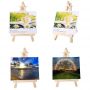 Wooden 8x15cm mini art easle 10x10cm mini canvas table wooden easel stand drawing board for kids