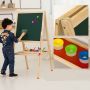Premium Double Sided Pine Wooden Display Easel Board Stand For Kids