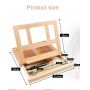Professional Super Quality Art Easel Wooden Portable Large Capacity Desktop Easel Painting Stand