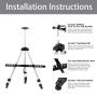 Adjustable Metal Painting Easel With Carrying Bag Tripod Stand Artist Easel For Table/Floor