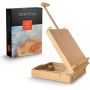 Adjustable Wood Table Sketchbox Easel, Premium Beechwood - Portable Wooden Artist Desktop Storage Case