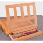 Premium Beechwood Portable Large Adjustable Wood Desk Table Easel with Wide Storage Drawer for Canvas Painting