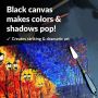 New Arrival Different Sizes Black Blank Stretched Canvas For Acrylic Oil Gouache Painting