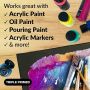 New Arrival Different Sizes Black Blank Stretched Canvas For Acrylic Oil Gouache Painting