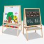 Premium Double Sided Pine Wooden Display Easel Board Stand For Kids