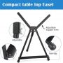 Portable Metal Foldable Sketch Easel Art Material Stand Drawing Adjustable Easel For Art Supplies