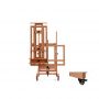 Special Design Deluxe Heavy Duty Artist Studio Wood Easel With Casters Rocker
