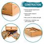 Adjustable Artist Tabletop Sketchbox Easel- Multi-Function Solid Beech Wood Storage Box Easel with 3-Drawer for Art