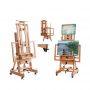 Special Design Deluxe Heavy Duty Artist Studio Wood Easel With Casters Rocker