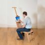Universal Design Natural Portable Wooden Bench Artist Easel Artist's Donkey Painting Wood Art Easel