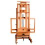 Special Design Deluxe Heavy Duty Artist Studio Wood Easel With Casters Rocker