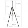 Lightweight folding easel,Transon metal drawing painting easel stand.160cm metal easel