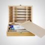 Beech wooden tripod tabletop easel portable easel box,Mini small desktop painting box