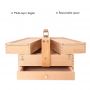 portable modern multi-function wooden tool box easel