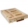 Wooden Table Easel With 3 Grid Paint Brushes Organizer Box Pigment Holder Artist Portable Easels